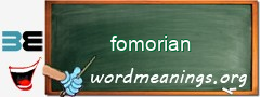 WordMeaning blackboard for fomorian